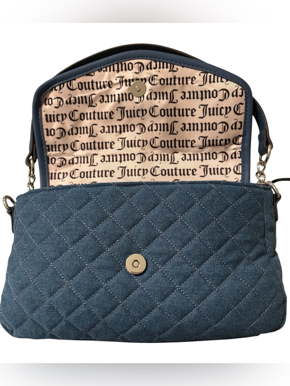 Juicy Couture quilted denim shoulder bag NWT - Picture 3 of 8